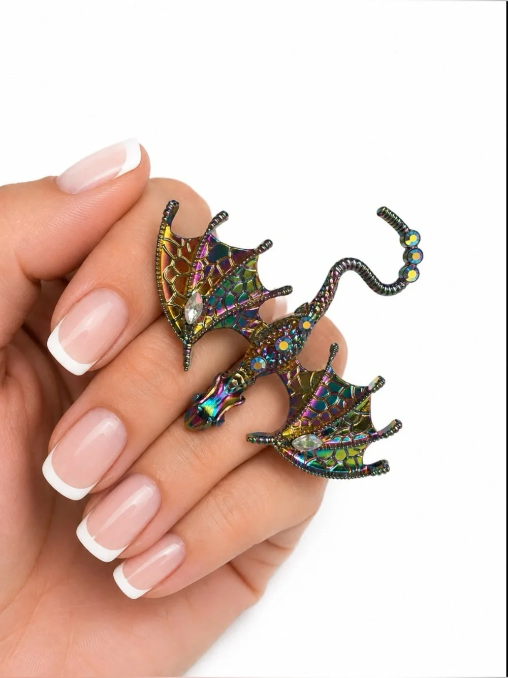 Dragon Fantasy Oil Slick Brooch Flying Dragon Modern